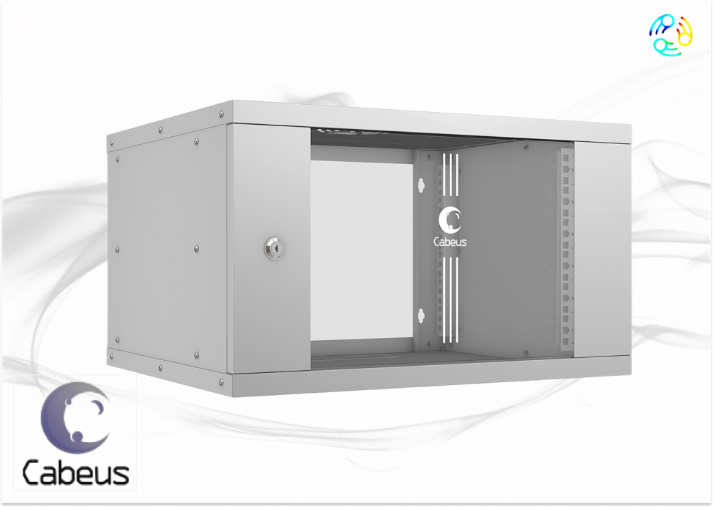 Шкаф телекоммуникационный настенный 19 6U Cabeus WSC-05D-6U55/45 Шкаф телекоммуникационный настенный 19 6U Cabeus WSC-05D-6U55/45