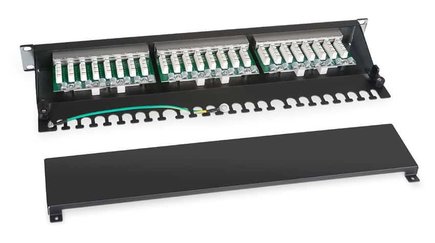 ����-������ 19 ���.5� Cabeus PL-24-Cat.5e-SH-��������� ��������������-Dual IDC 1U 24 �����
