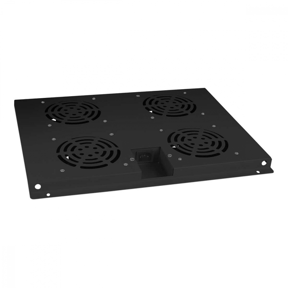 Вентиляторный модуль потолочный для шкафов 1U Cabeus TRAY-60-BK 4 вентилятора черный Вентиляторный модуль потолочный для шкафов 1U Cabeus TRAY-60-BK 4 вентилятора черный
