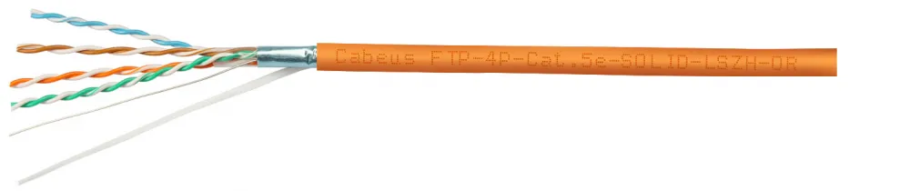 FTP-4P-Cat.5e-SOLID-LSZH Витая пара F/UTP 5e 4 пары оранжевая 305 метров FTP-4P-Cat.5e-SOLID-LSZH Витая пара F/UTP 5e 4 пары оранжевая 305 метров