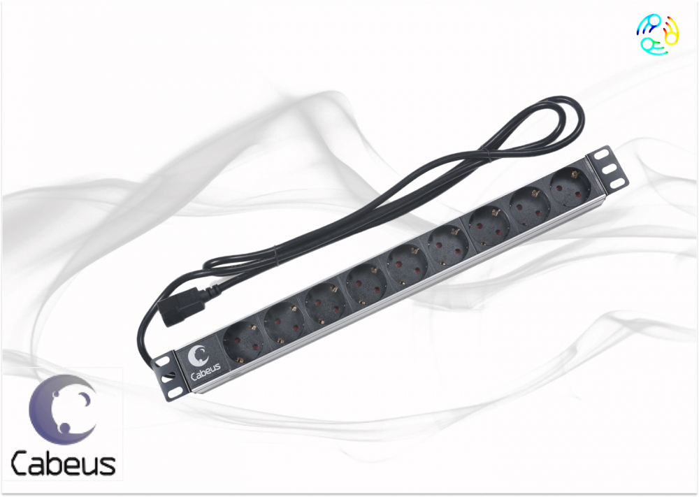 Блок евророзеток для 19 шкафов 10А Cabeus PDU-9P-2IEC 9 розеток Блок евророзеток для 19 шкафов 10А Cabeus PDU-9P-2IEC 9 розеток