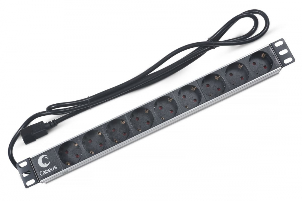 Блок евророзеток для 19 шкафов 10А Cabeus PDU-9P-2IEC 9 розеток Блок евророзеток для 19 шкафов 10А Cabeus PDU-9P-2IEC 9 розеток