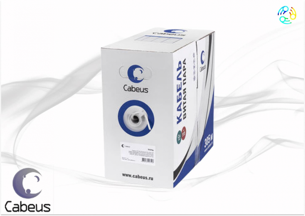 ����� ���� ���.5e Cabeus UTP-4P-Cat.5e-SOLID-GY 4 ���� ����� 305 ������