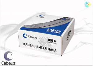 Cabeus UTP-4P-Cat.5e-SOLID-LSZH-GY-LIGHT-100 4 ���� ����� ���� ���.5� ����� 100�