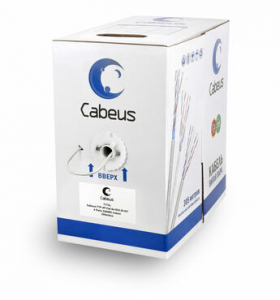 Cabeus FTP-4P-Cat.5e-SOLID-GY 4 пары Экранированная витая пара кат.5e серая, 305м Cabeus FTP-4P-Cat.5e-SOLID-GY 4 пары Экранированная витая пара кат.5e серая, 305м