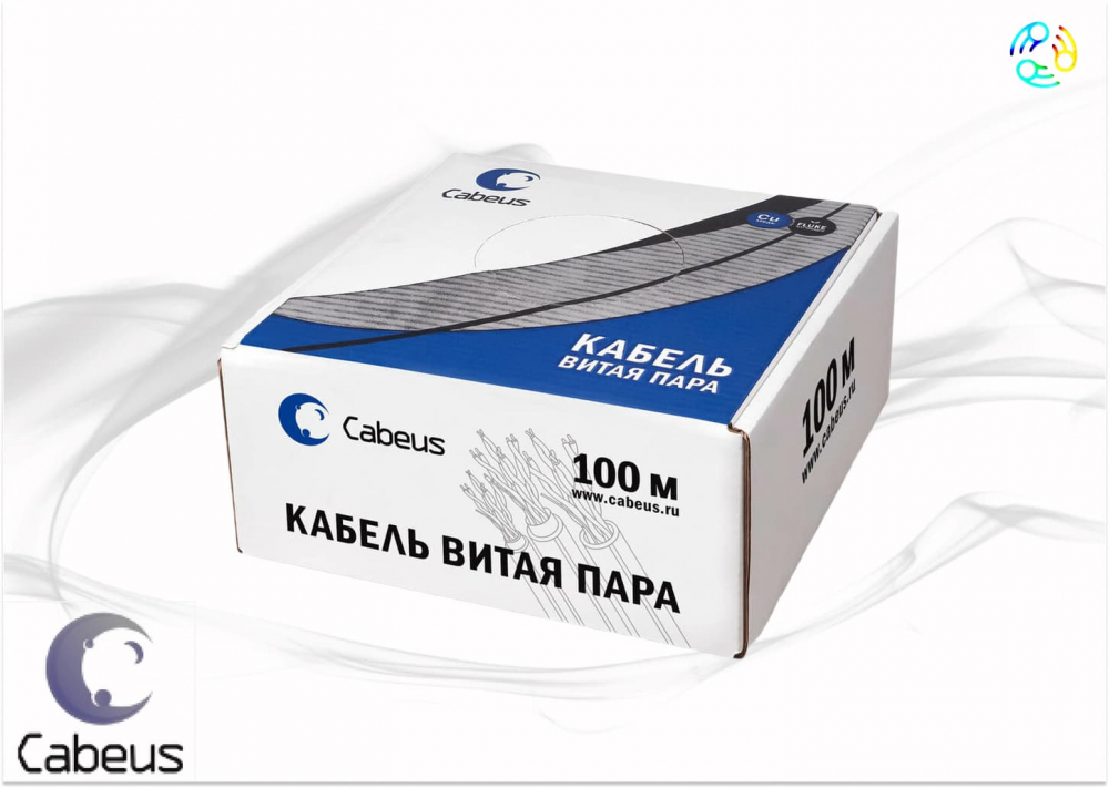 Cabeus FTP-4P-Cat.5e-SOLID-GY-100 4 пары Витая пара кат.5е серая 100м Cabeus FTP-4P-Cat.5e-SOLID-GY-100 4 пары Витая пара кат.5е серая 100м