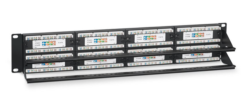 ����-������ 19 ���.5� Cabeus PL-48-Cat.5e-Dual 2U 48 ������