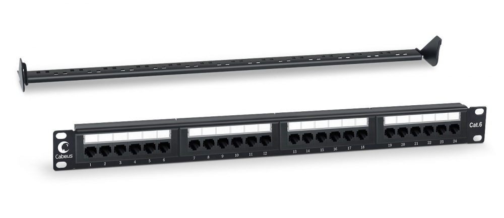 ����-������ 19 ���.6 Cabeus PL-24-Cat.6-Dual 1U 24 �����