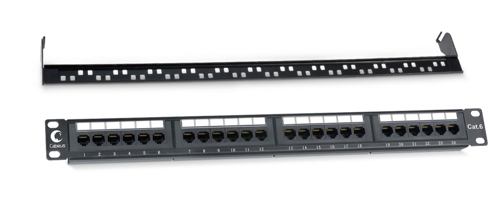 ����-������ 19 ���.6 Cabeus PL-24-Cat.6-Dual 1U 24 �����